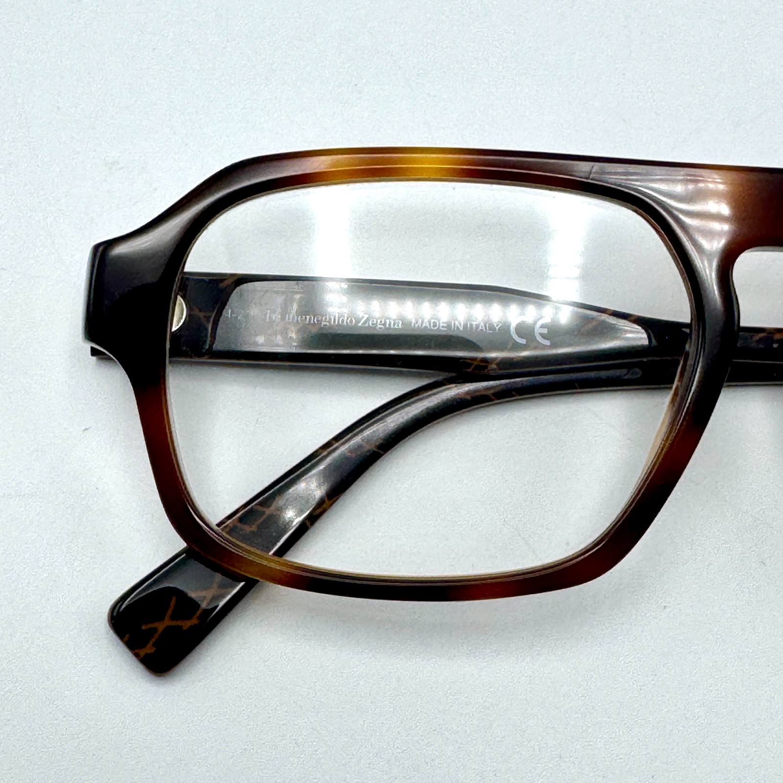 Ermenegildo Zegna Eyeglass Frames XXX13 EZ5199 052 Havana Pilot 54-18-145
