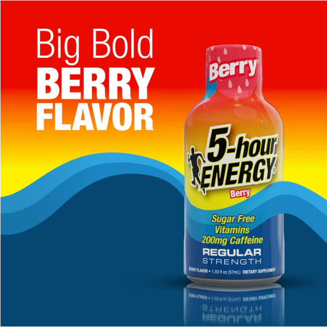 2 Pack 5-hour ENERGY Shot, Regular Strength, Berry, 15 Count