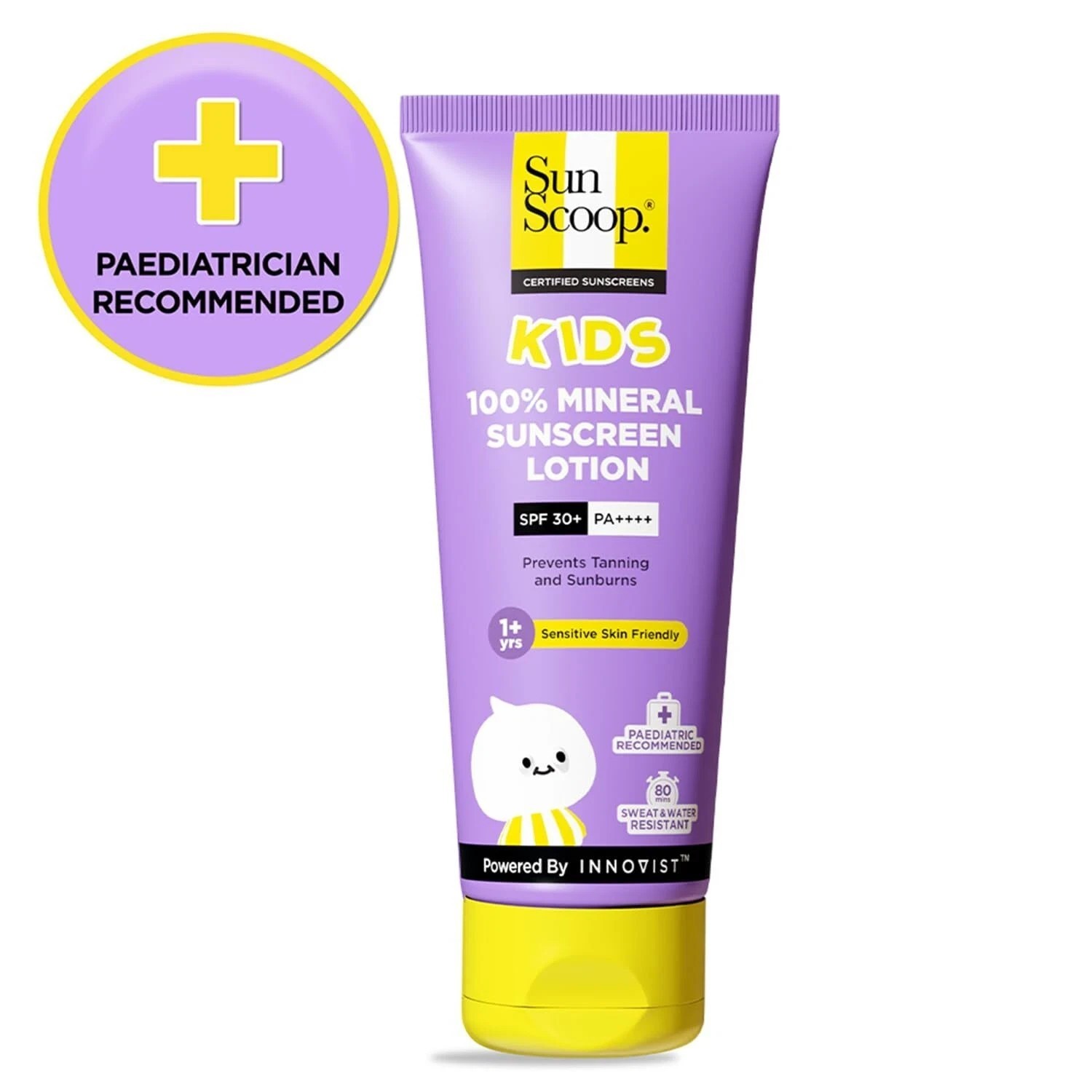 SunScoop Kids 100% Mineral Sunscreen Lotion SPF 30+ Sweat Water Resistant 75g