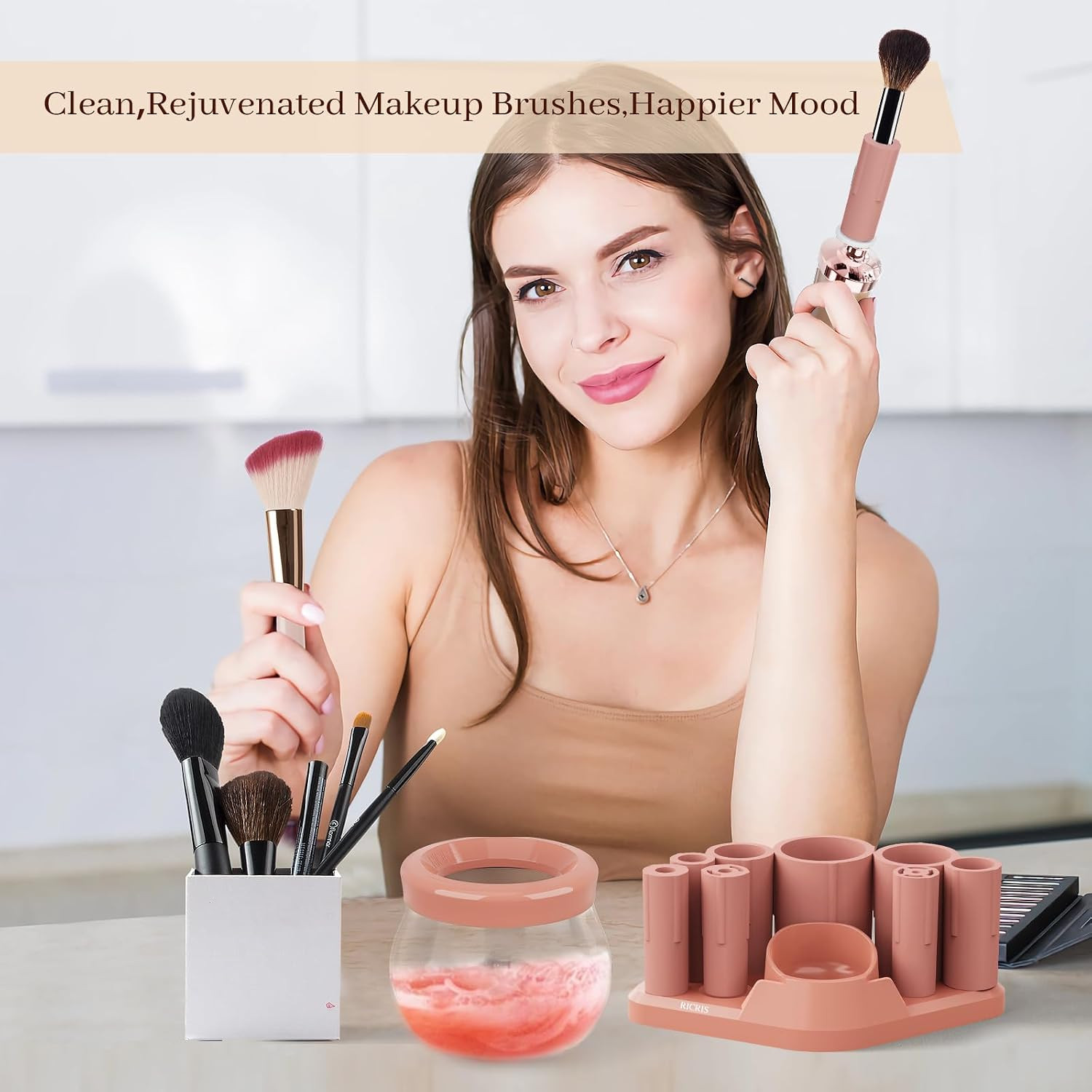 Electric Makeup Brush Cleaner and Dryer Machine – Super Fast Clean and Dry Make