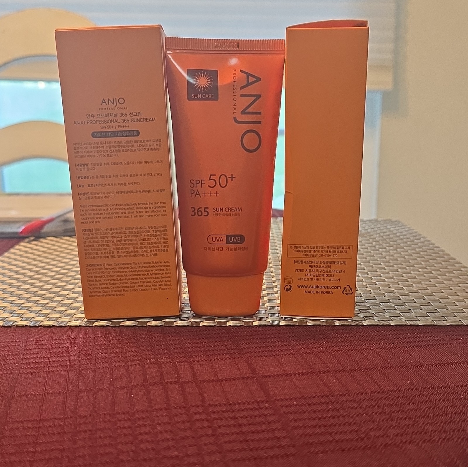 ANJO 365 Sun Cream SPF 50+ PA+++ UVA/UVB Sunscreen Cream 12M PAO