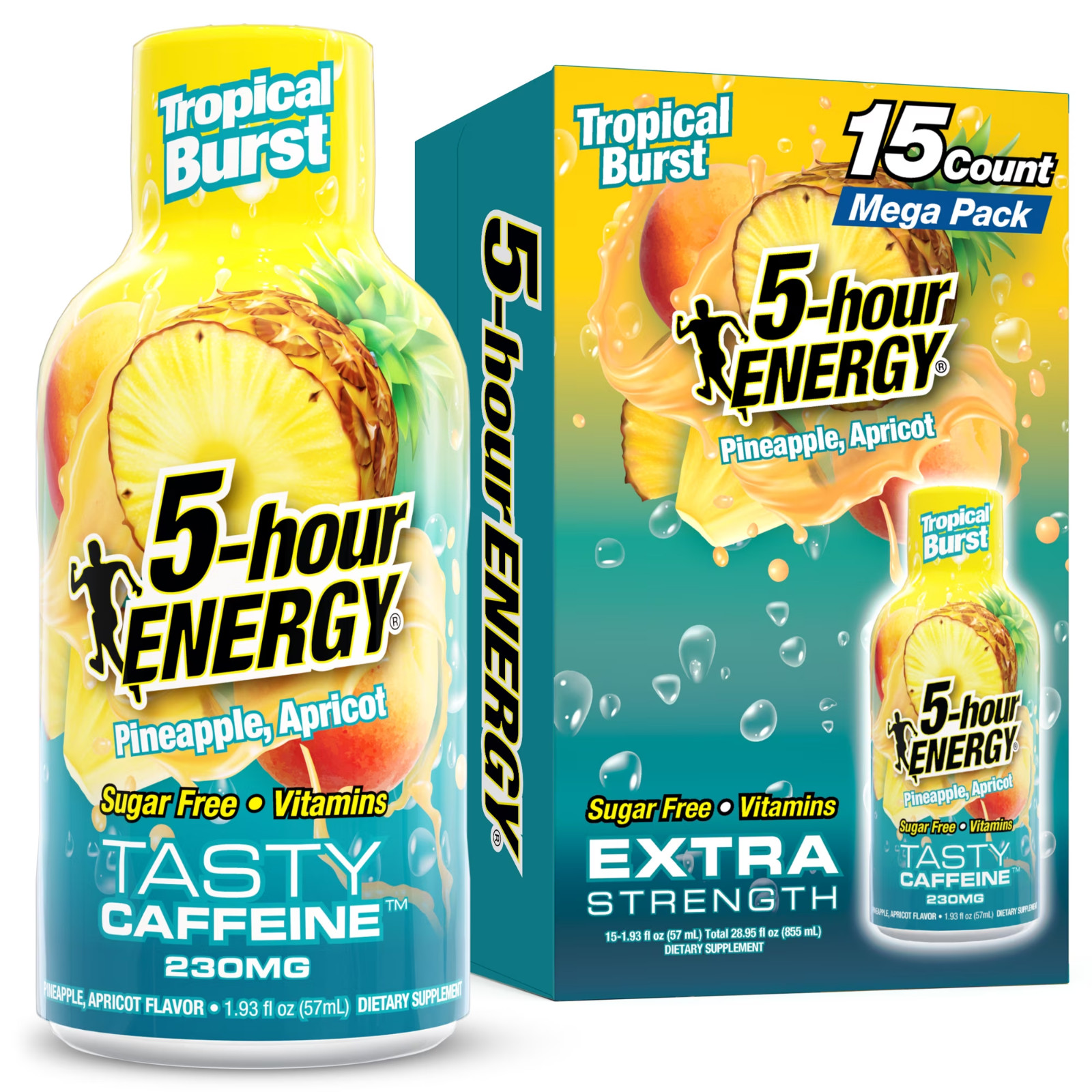 5-hour ENERGY Shot, Extra Strength, Tropical Burst, 15 Count