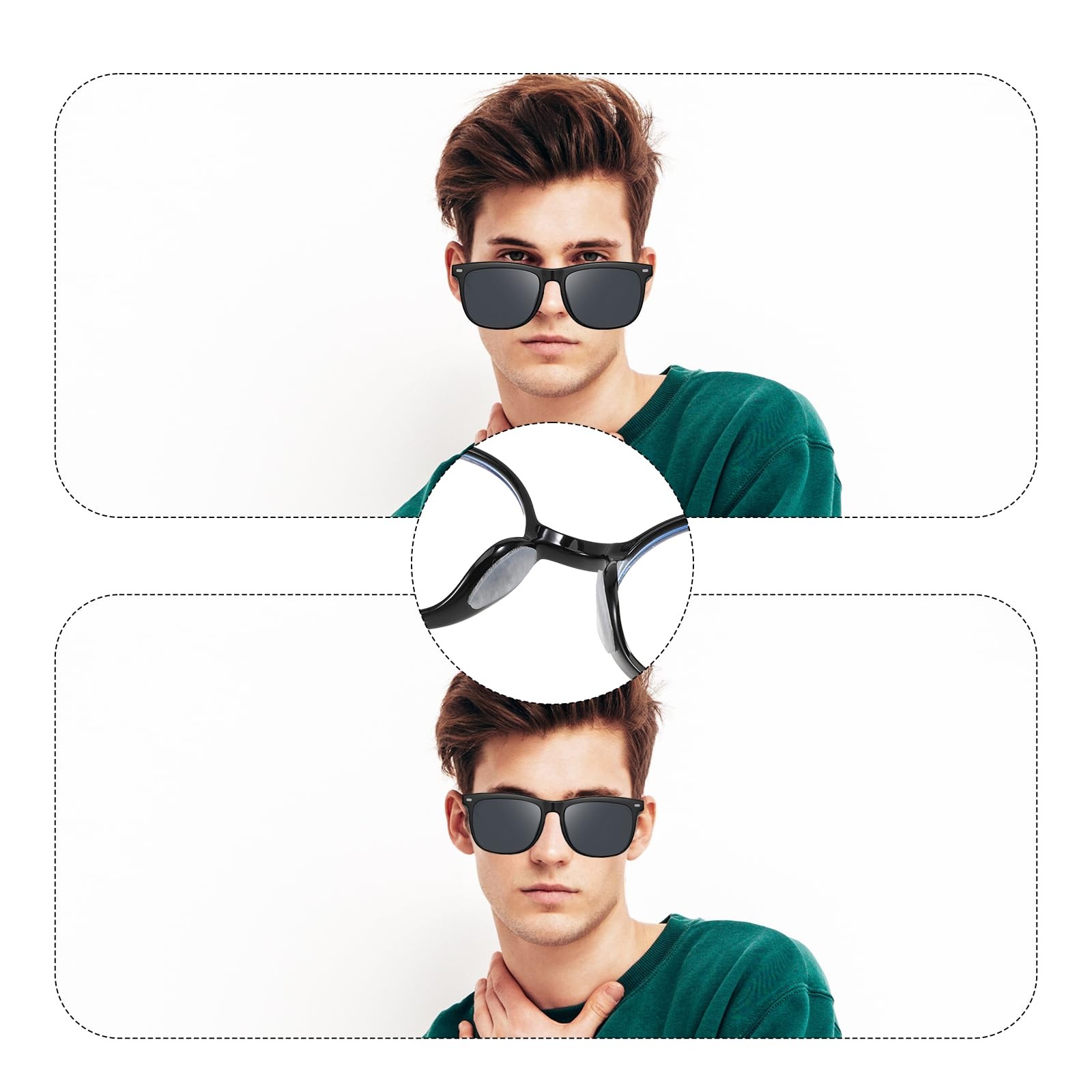 30 Pairs Clear Eyeglasses Nose Pads Anti-Slip Soft Glasses Transparent