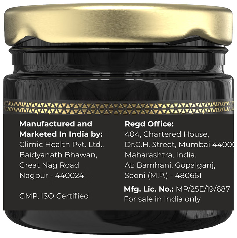 Cureveda Himalayan Shilajit Resin 20GM | Ginger Honey Flavour I Duty Free In USA