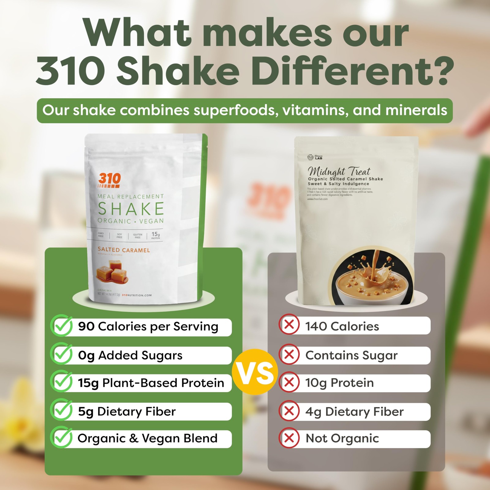 310 Nutrition Organic AllInOne Meal Replacement Shake Powder PlantBased Prot…