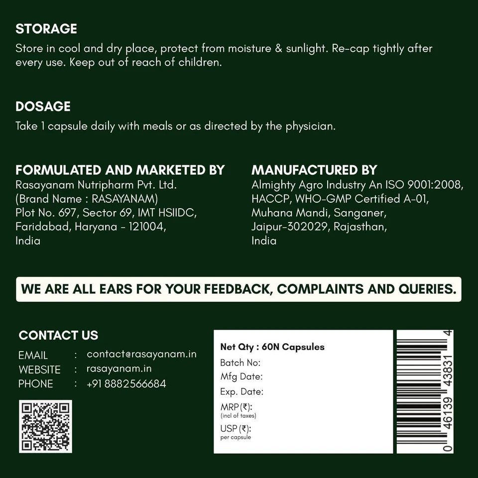 Ashwagandha KSM-66 | 5% Withanolides | 100% Pure Root Extract | 60 Capsules (2x)