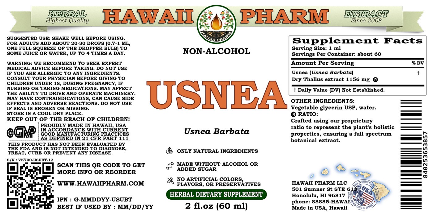 Usnea Liquid Extract, Usnea (Usnea barbata) Dried Thallus Tincture