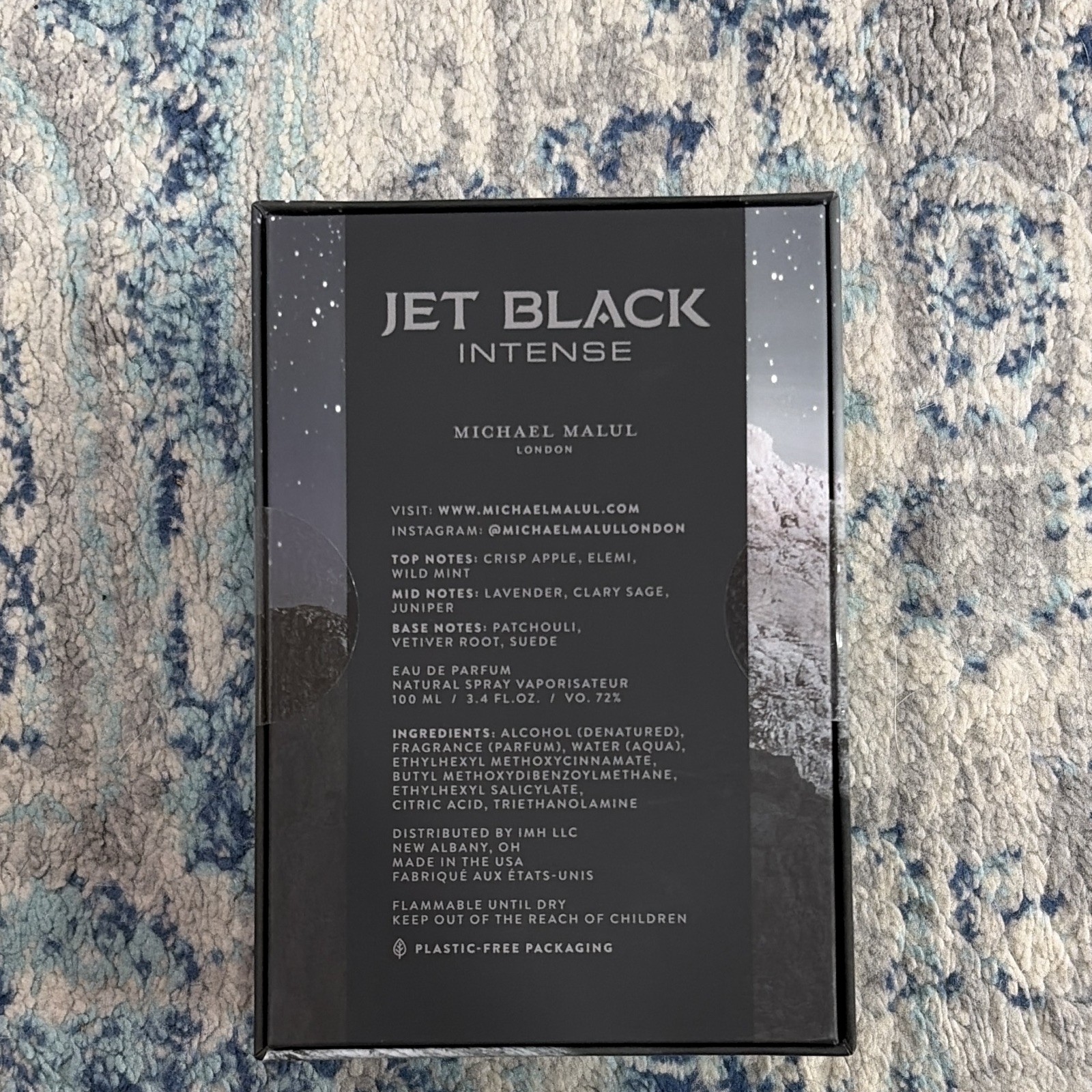 Michael Malul London Jet Black Intense Eau de Parfum Spray 3.4 fl oz