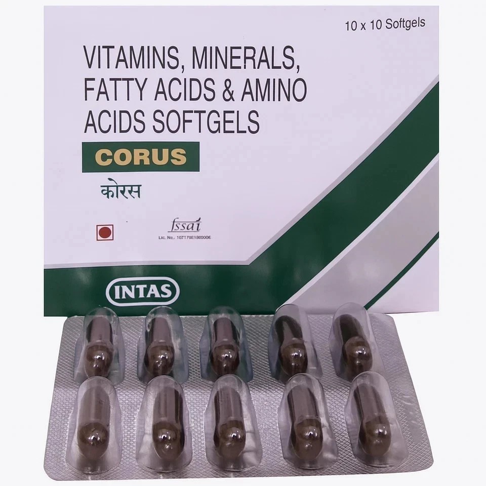 Charak Corus Soft Gelatin Capsules – ( 50 Caps ) for General Health & Well‑Being