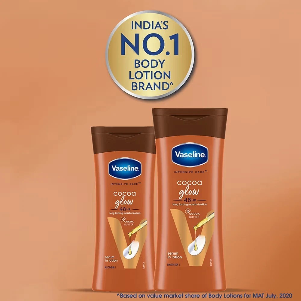 Vaseline Cocoa Glow Serum In Lotion 100% Pure Cocoa & Shea Butter200ML FREE SHIP