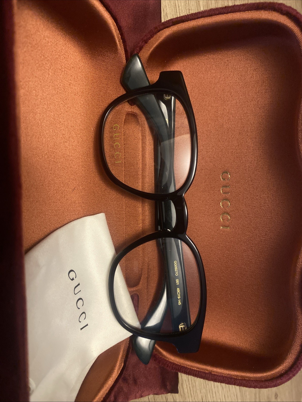 Gucci GG0927O 001 Unisex Eyeglass Frame Green Red And Black