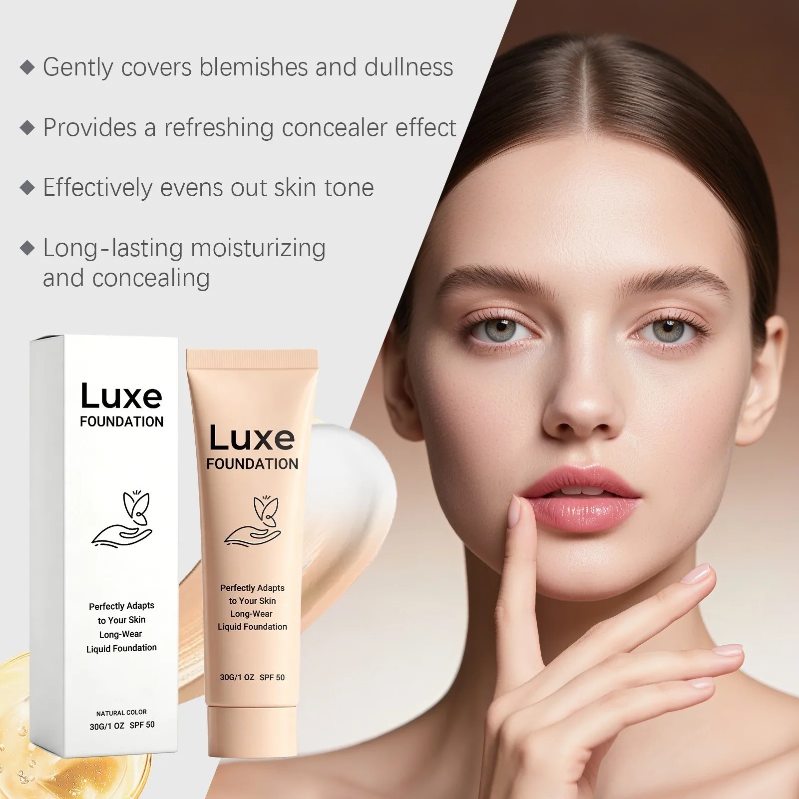 Luxe Color Changing Foundation for Women 30Ml Light to Medium Color Coverage