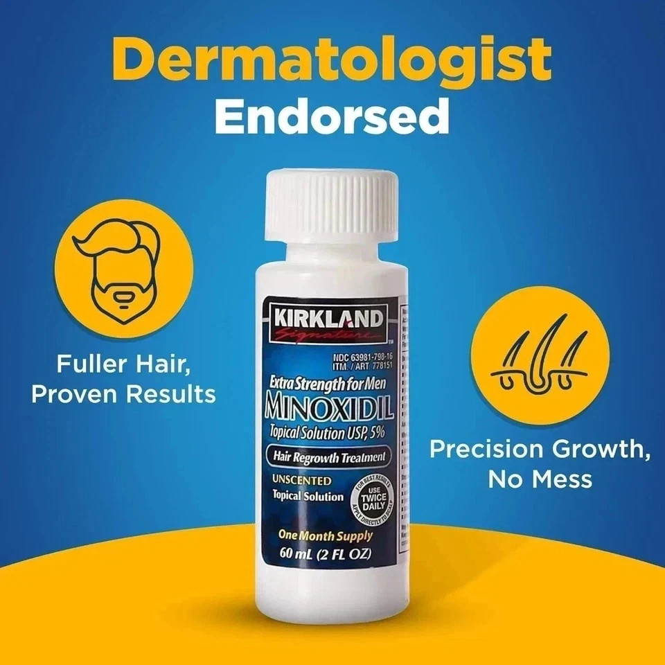 Minoxidil 5% Extra Strength Hair Regrowth Treatment for Men 6-Month Supply