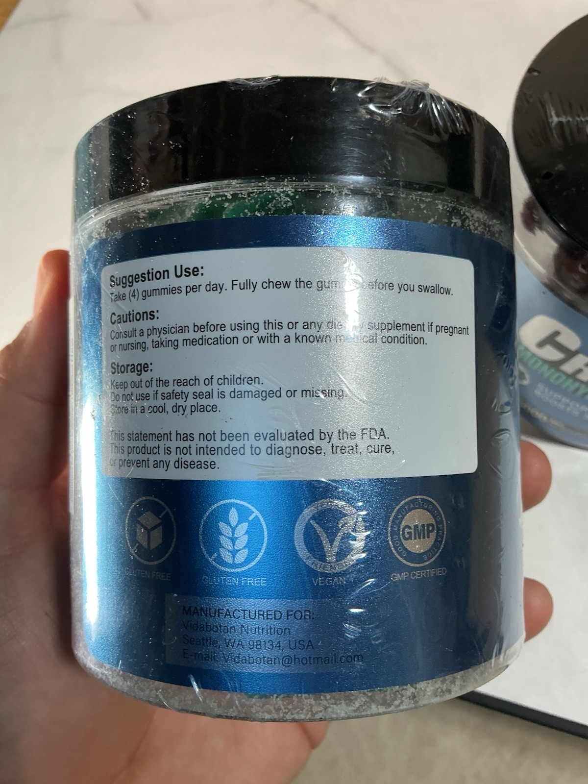 Creatine Monohydrate Gummies (2 PACK) 120ct Blueberry 5000mg Per Serving