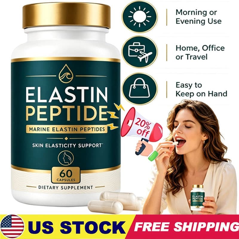 2PCS NEW Elastin Peptide Skin Tightening Supplement, Skin Elasticity, 60 Count
