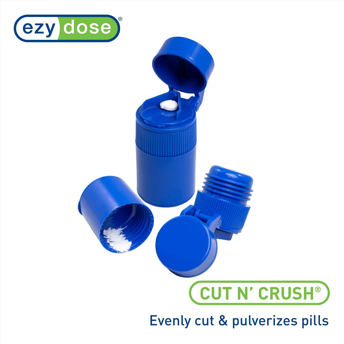 3 Compartment Pill Crusher, Cutter and Grinder, Daily Usage, Safely