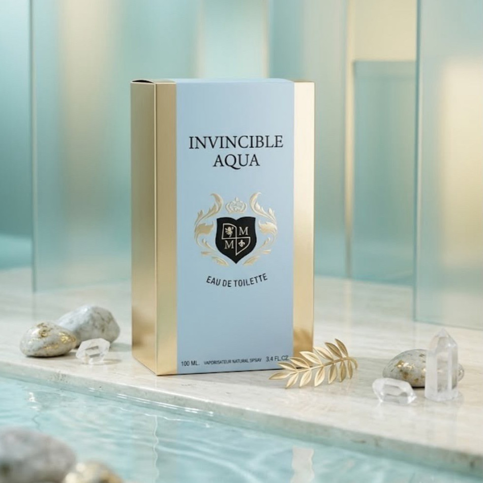 M Invincible Aqua Eau de Toilette Spray, Regular Size 3.4 fl oz