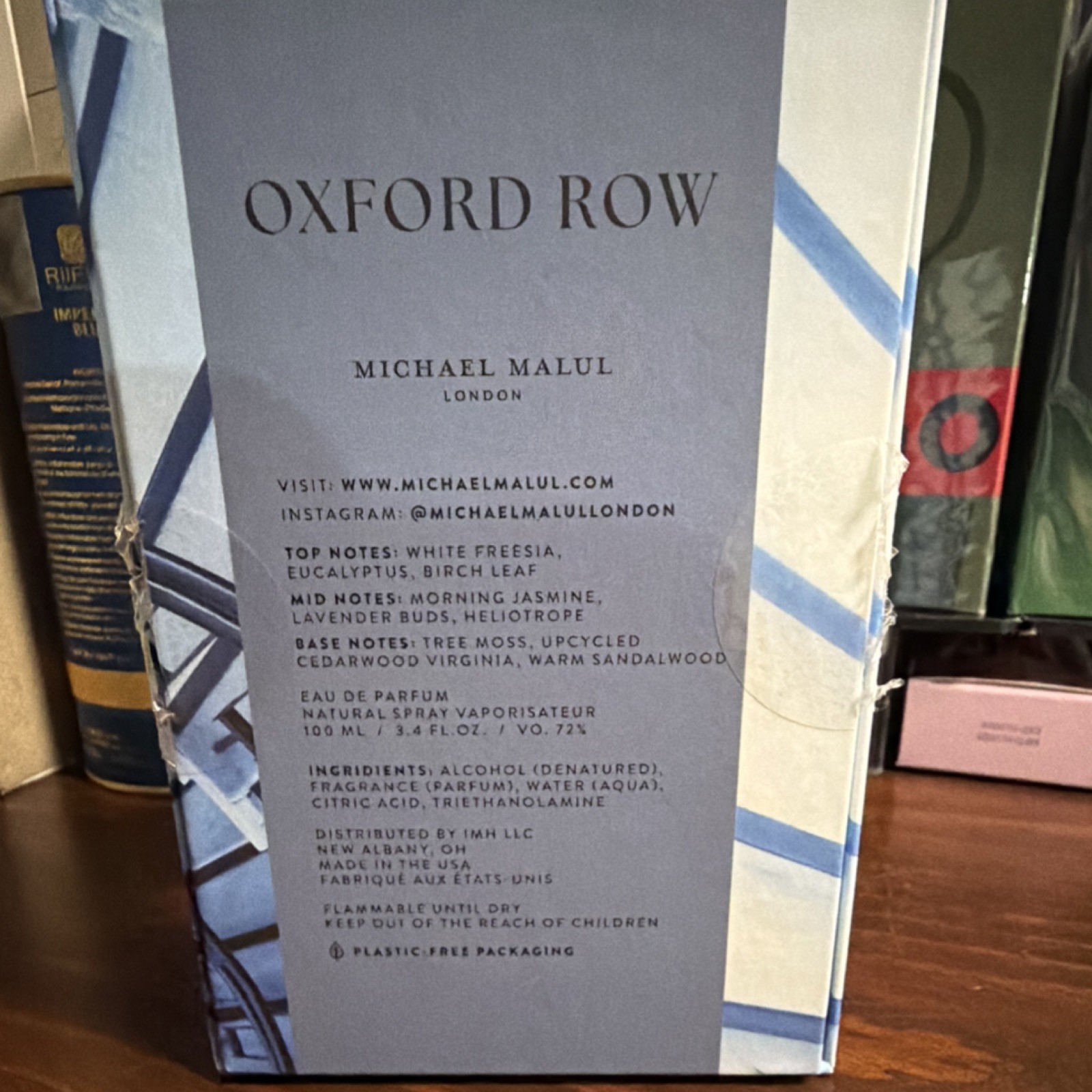 Michael Malul London Oxford Row Eau de Parfum Natural Spray 3.4 fl oz Regular