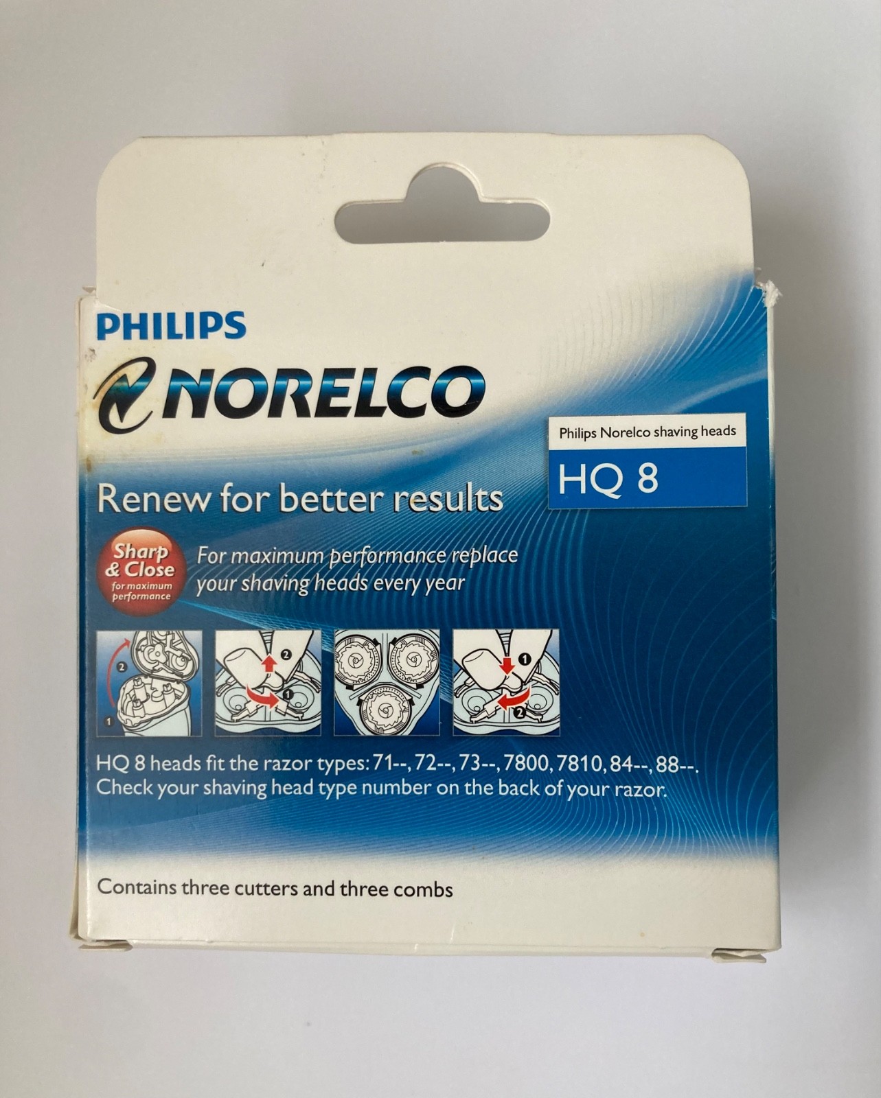 Genuine Philips norelco hq8 shaving heads sealed box