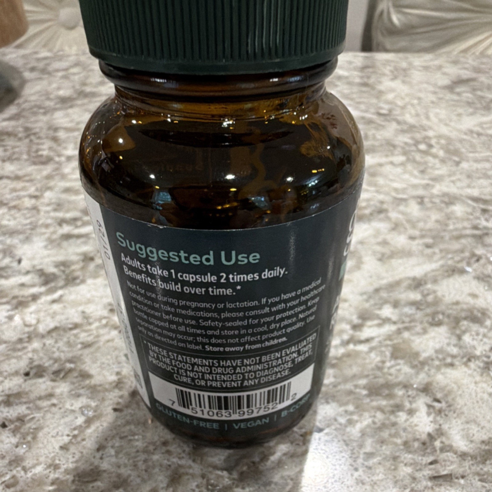 Gaia Herbs Ashwagandha Root 350mg 60 Capsules Gluten-Free Vegan Stress