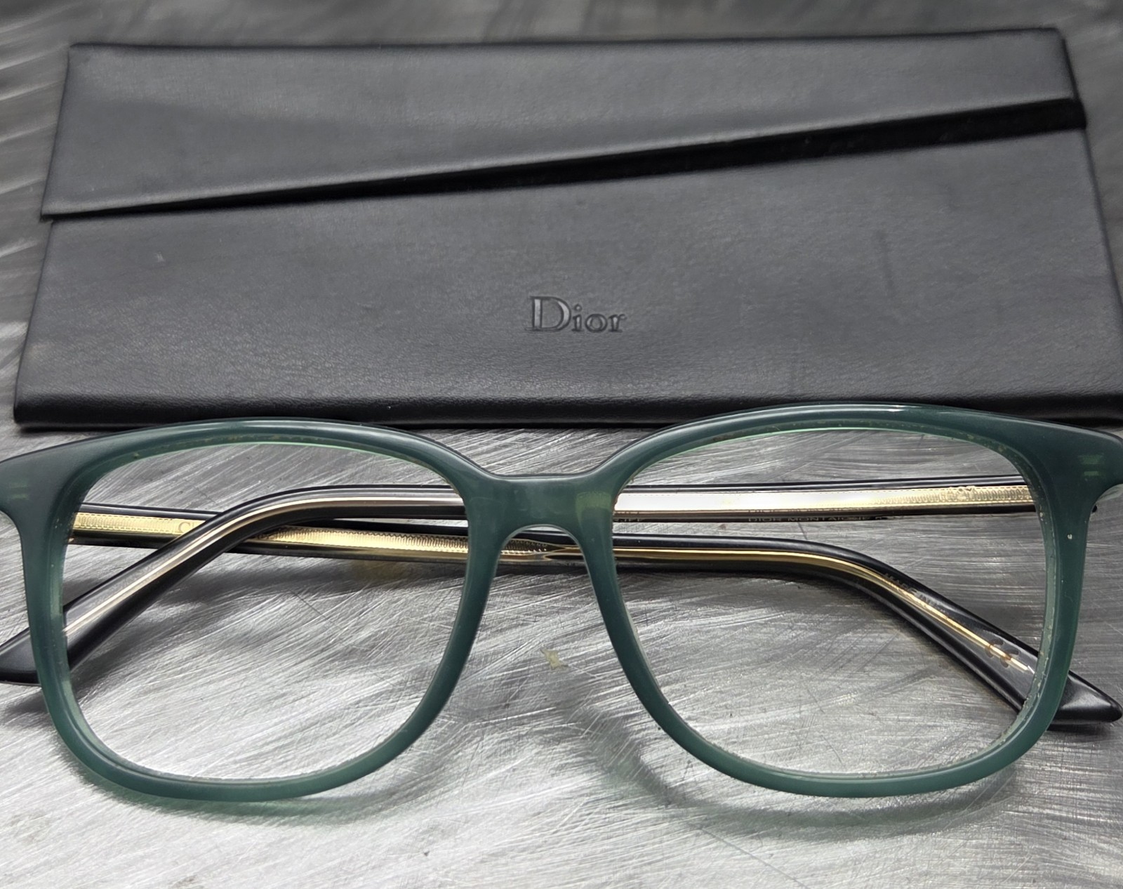 Christian Dior Montaigne No. 27 Green/Black Eyeglasses Frame 51[]16-140 Italy