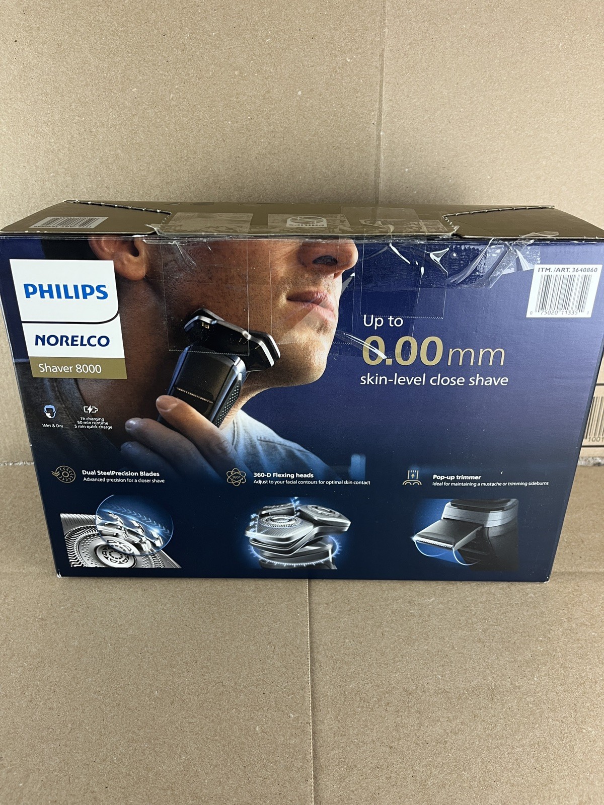 Philips Norelco Electric Shaver 8000 Set Black Wet & Dry SenseIQ