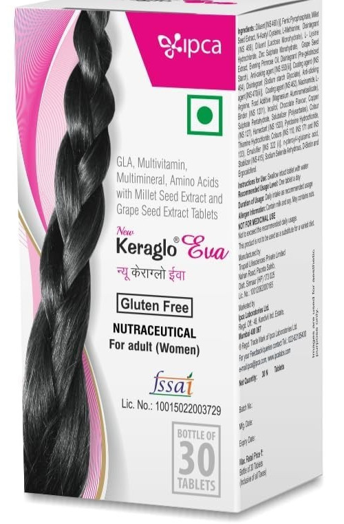 IPCA KERAGLO EVA 30 TABLET EACH (PACK OF 2) LONG EXPIRY