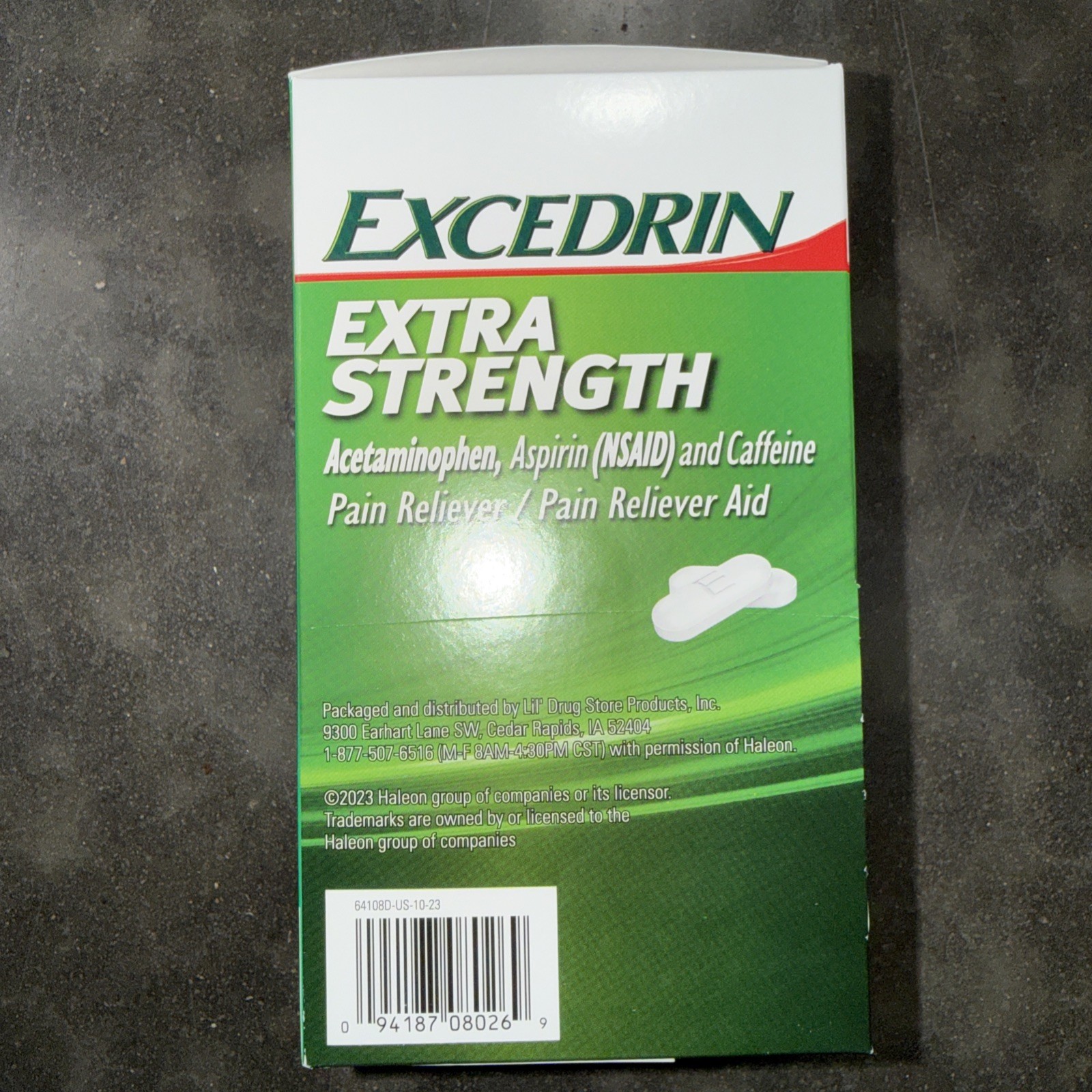 Excedrin Extra Strength for Pain Relief/ 30 Packets of 2 Caplets Exp: 12/2027