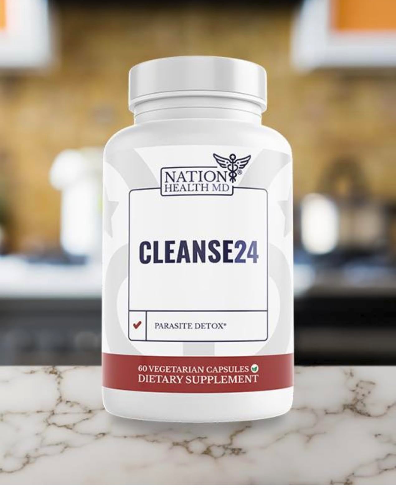 NATION HEALTH MD CLEANSE24 – INTESTINAL CLEANSE 24 FOR HUMANS – 60 CAPSULES