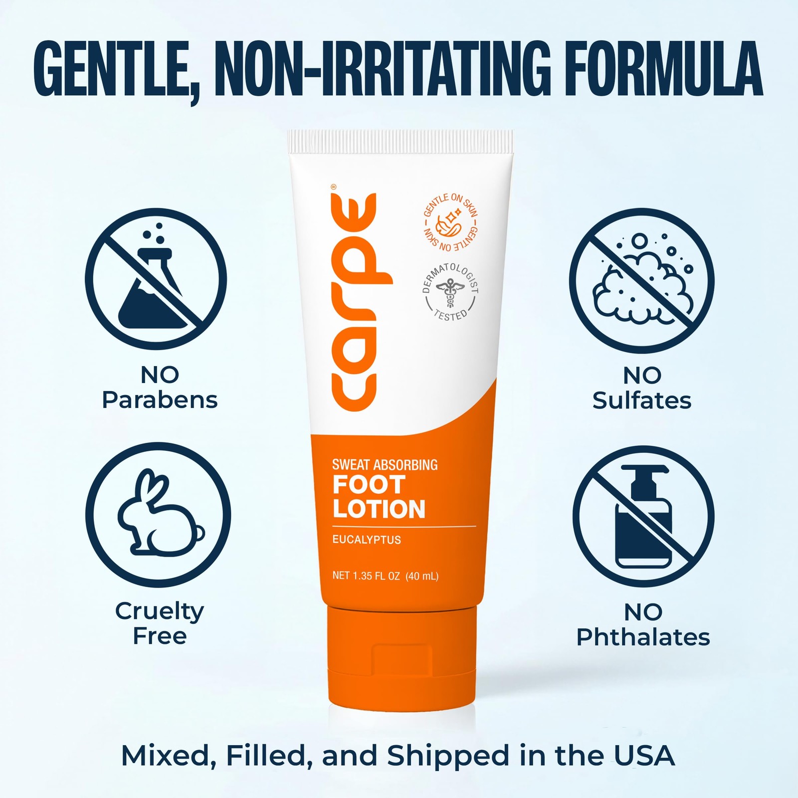Carpe Sweat Absorbing Foot Lotion, A 1.35 Fl Oz (Pack of 1)