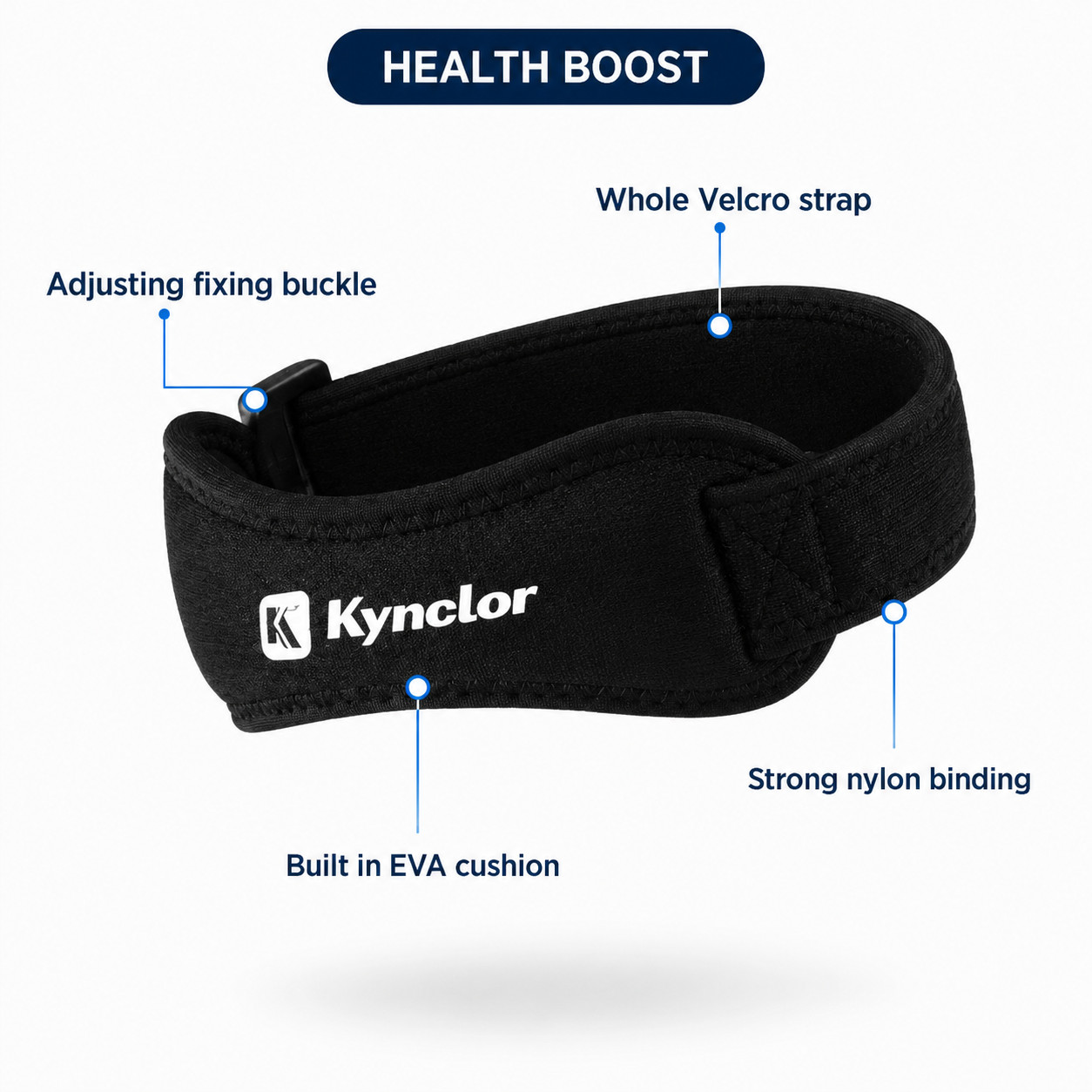 2Pcs Knee Patellar Tendon Strap Adjustable Support Brace for Running Sports