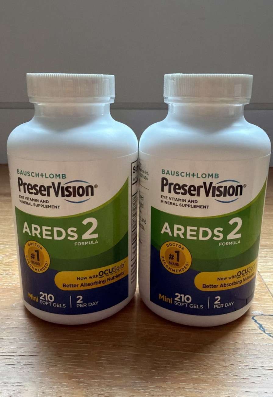 Pack of 2 Preservision l 210 Count Eye Vitamin AREDS 2 Mini Soft gels EXP 04/28