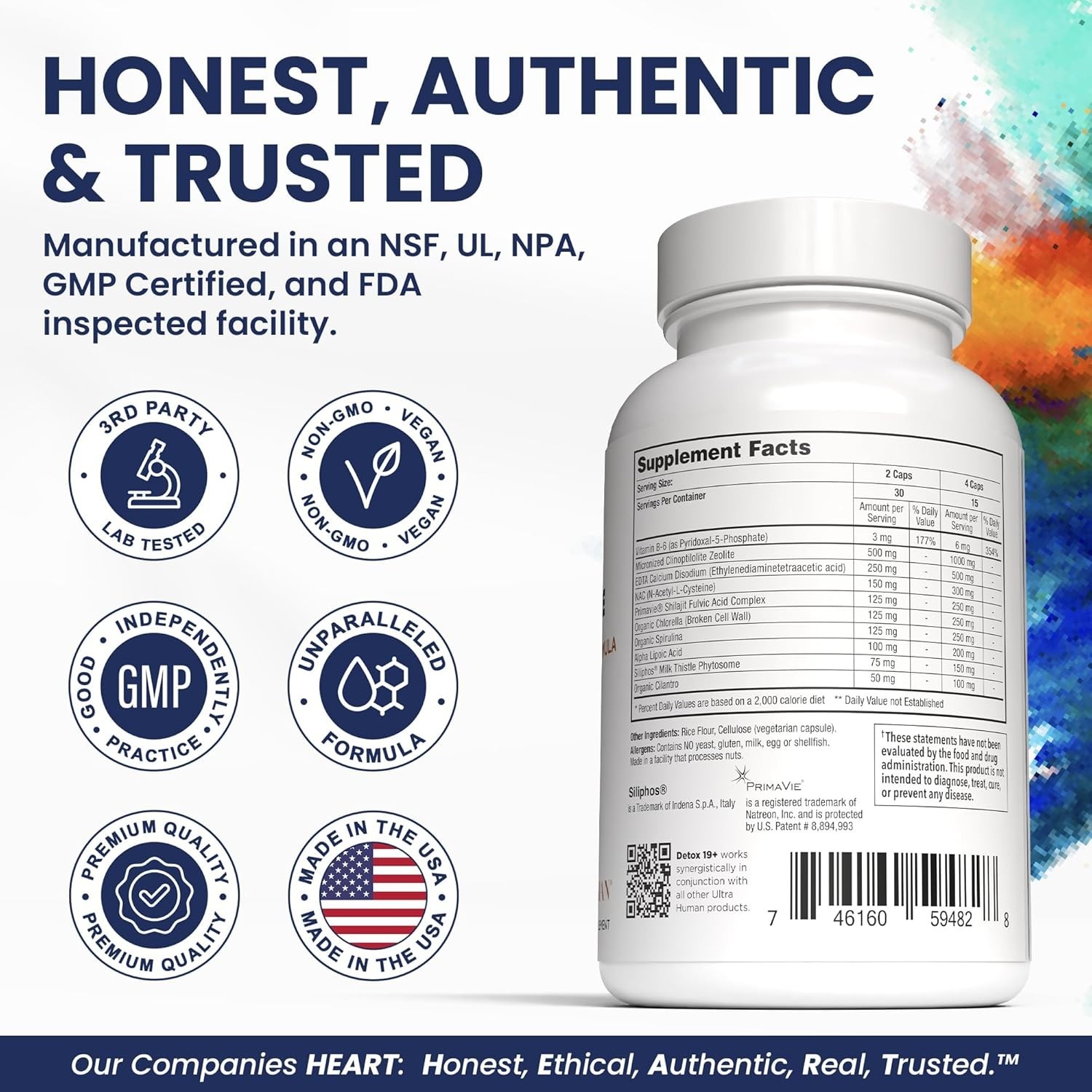 Ultra Human Daily Wellness Support – Heavy Metal Detox Cleanse with Zeolite S…