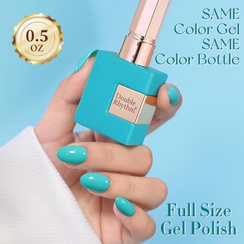 0.5 Oz Gel Nail Polish Neutral Natural Same Color Same Bottle Translucent Teal