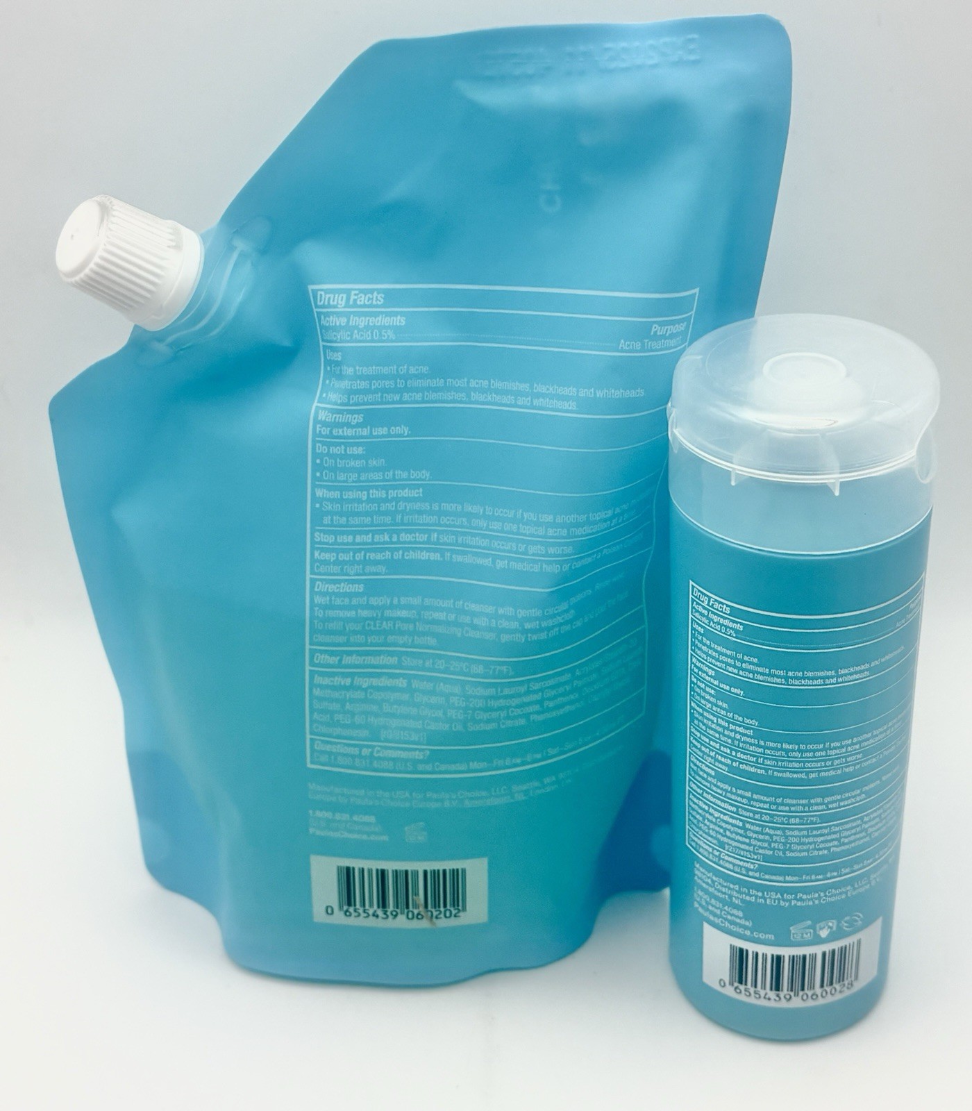 Clear Pore Normalizing Cleanser Refillable Pouch + Bottle Kit 18 Total Fl Oz