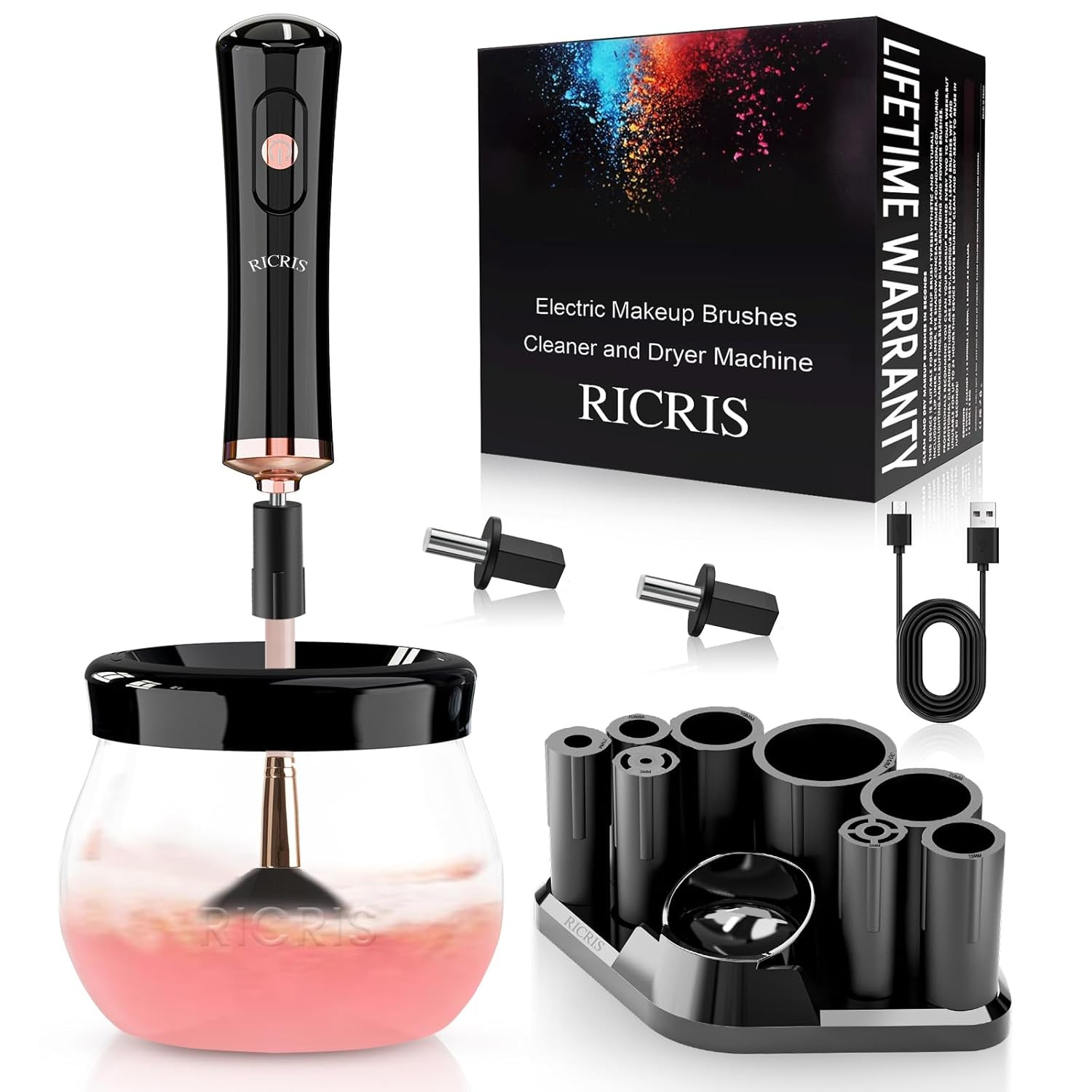 Electric Makeup Brush Cleaner and Dryer Machine – Super Fast Clean and Dry Make