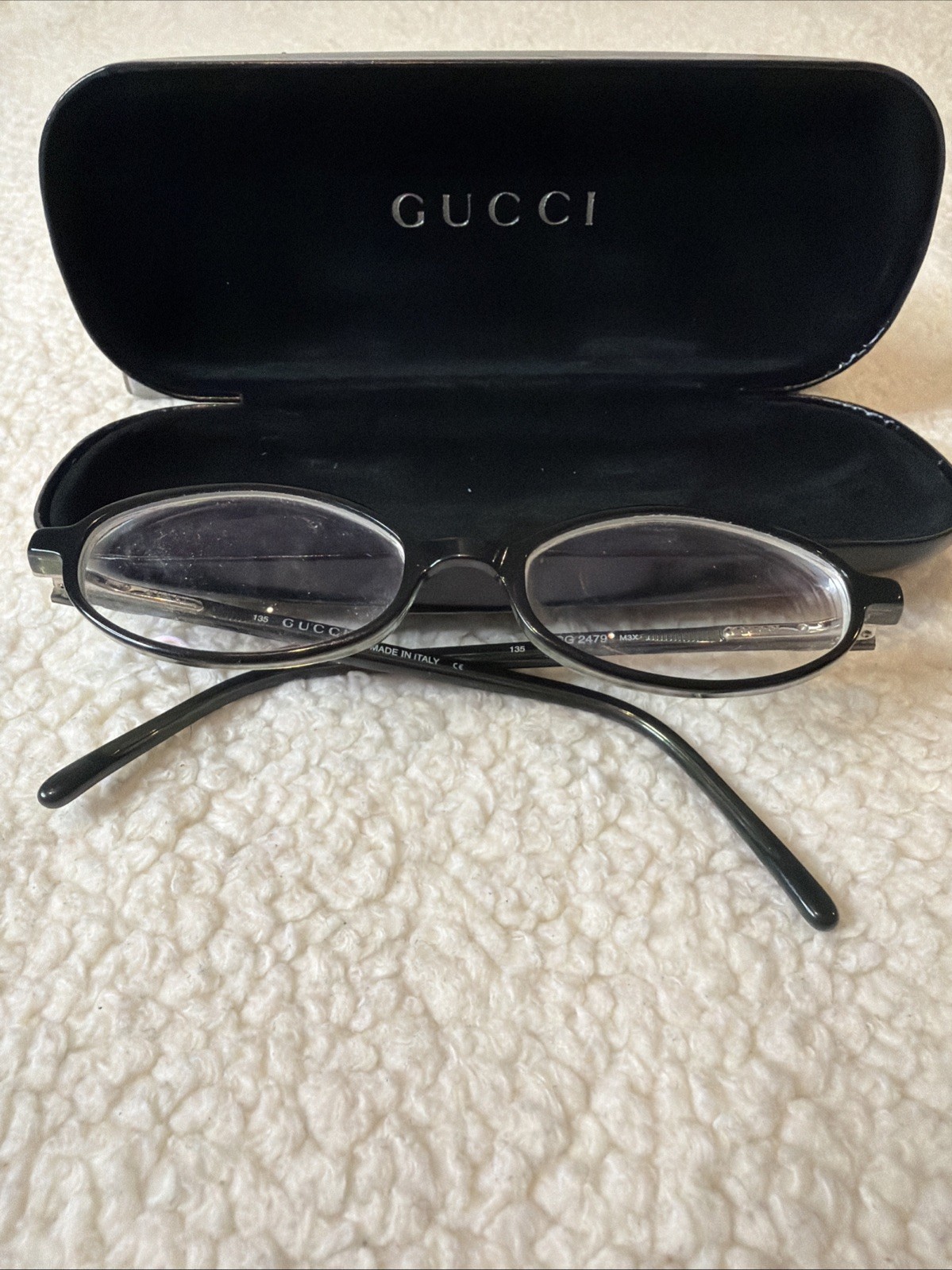 GUCCI GG 2479 M3X BLACK GREEN VINTAGE AUTHENTIC FRAMES EYEGLASSES W Case Luxury