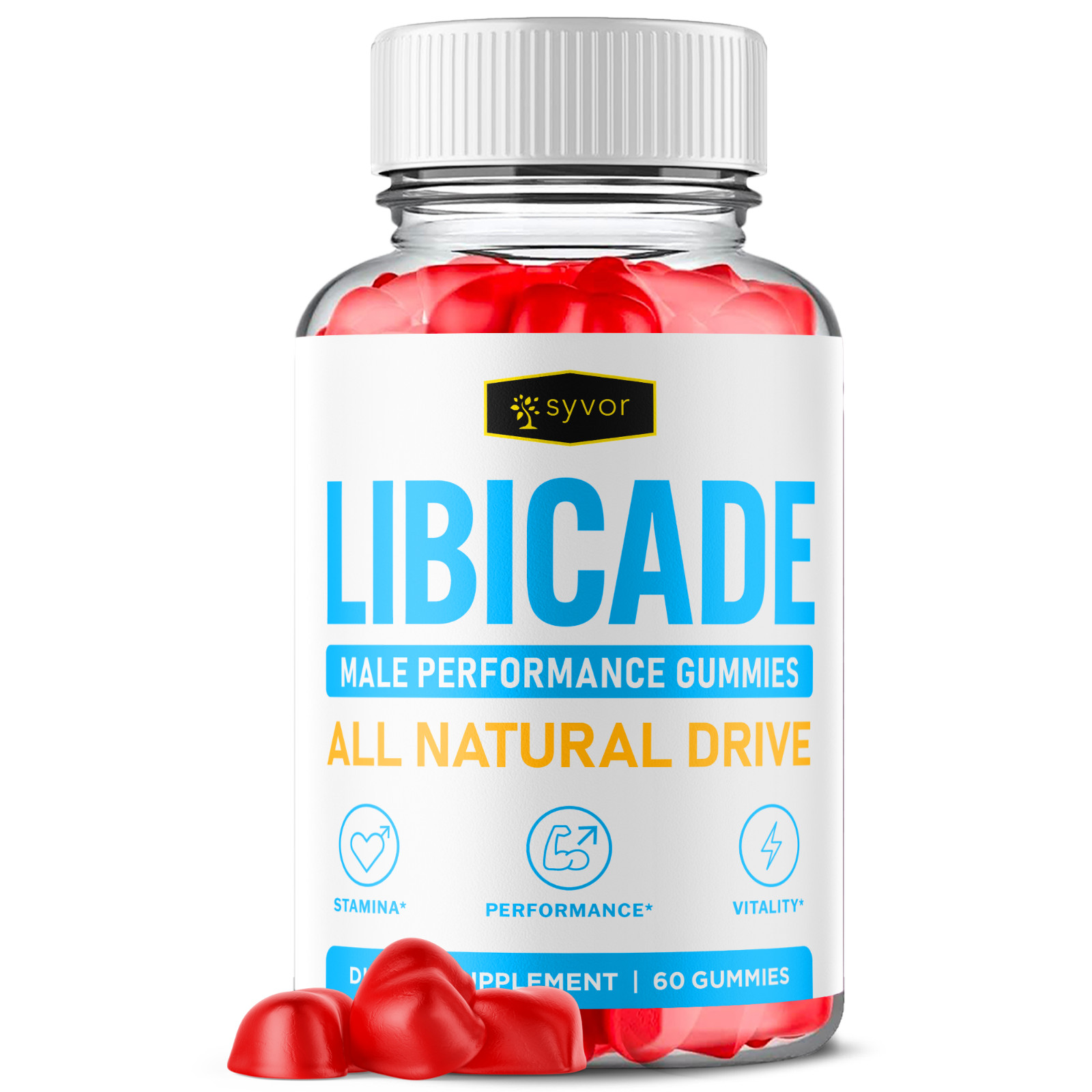 (1 Pack) Libicade Gummys Advanced Male Support Formula Vitamin 60 Gummies