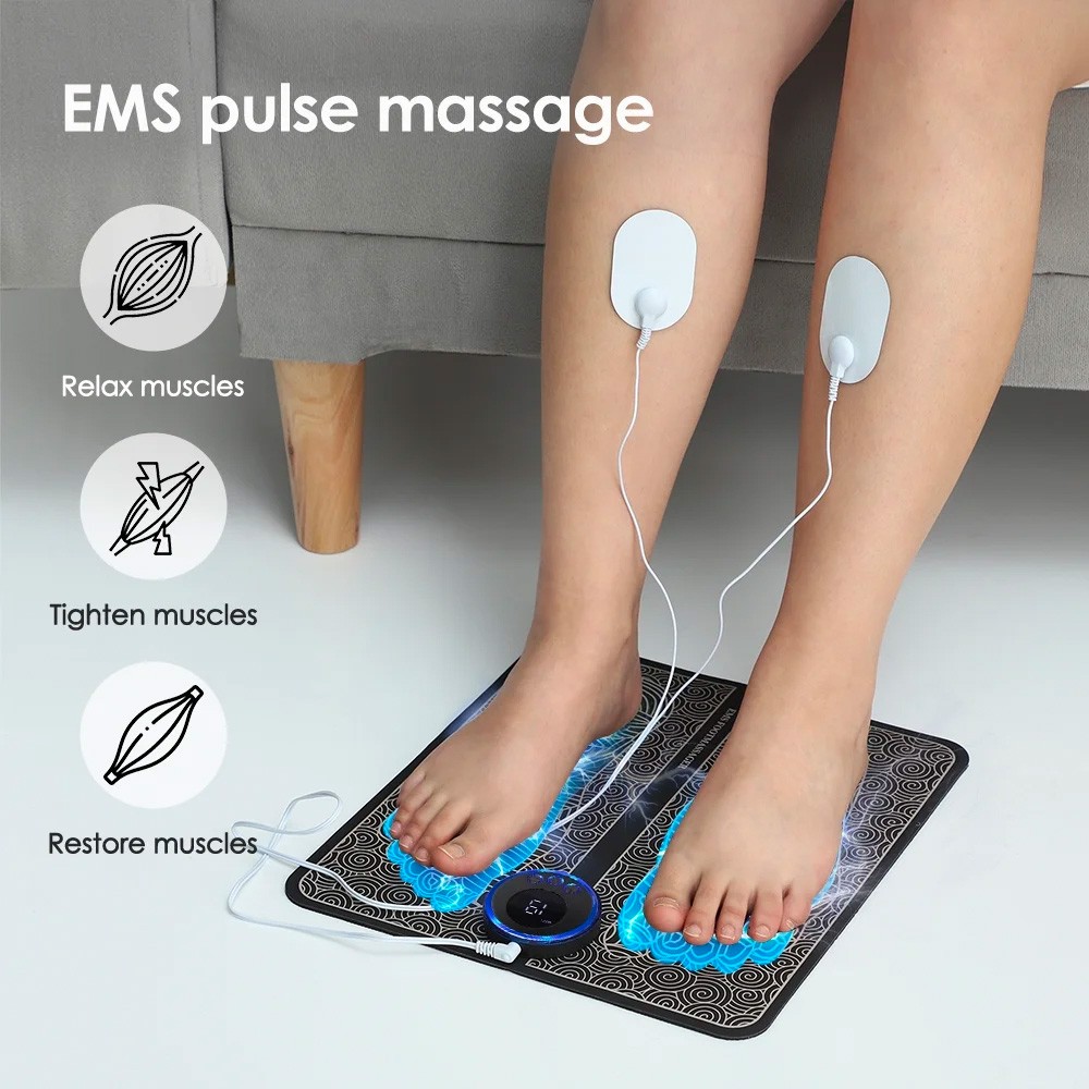 EMS Foot Massager with Remote Control, Pain-Relief for Feet Neuropathic Relief