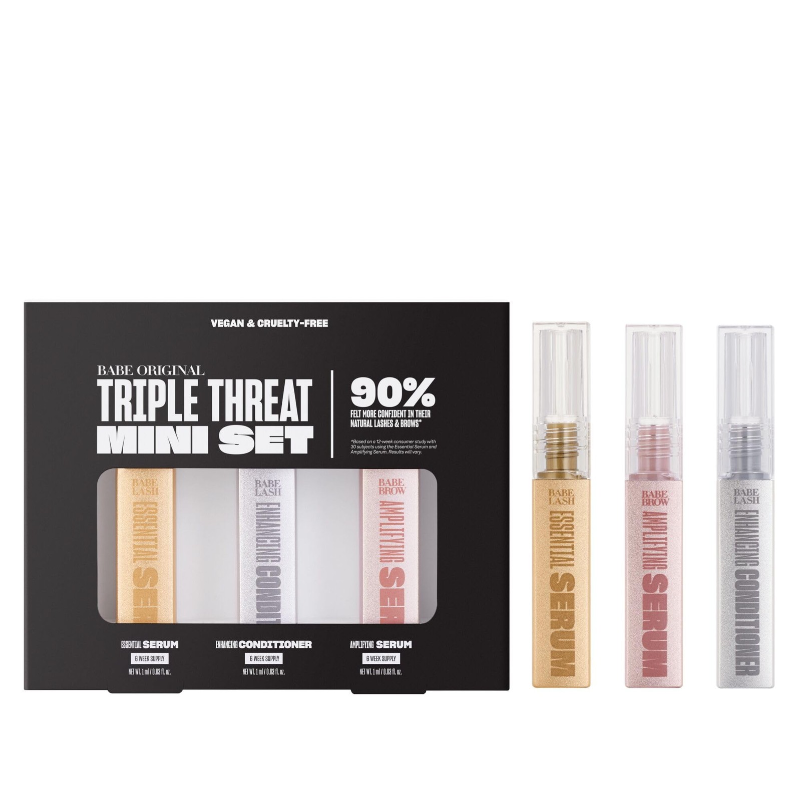 Babe Original Triple Threat Mini Set Includes Babe Lash Essential Serum
