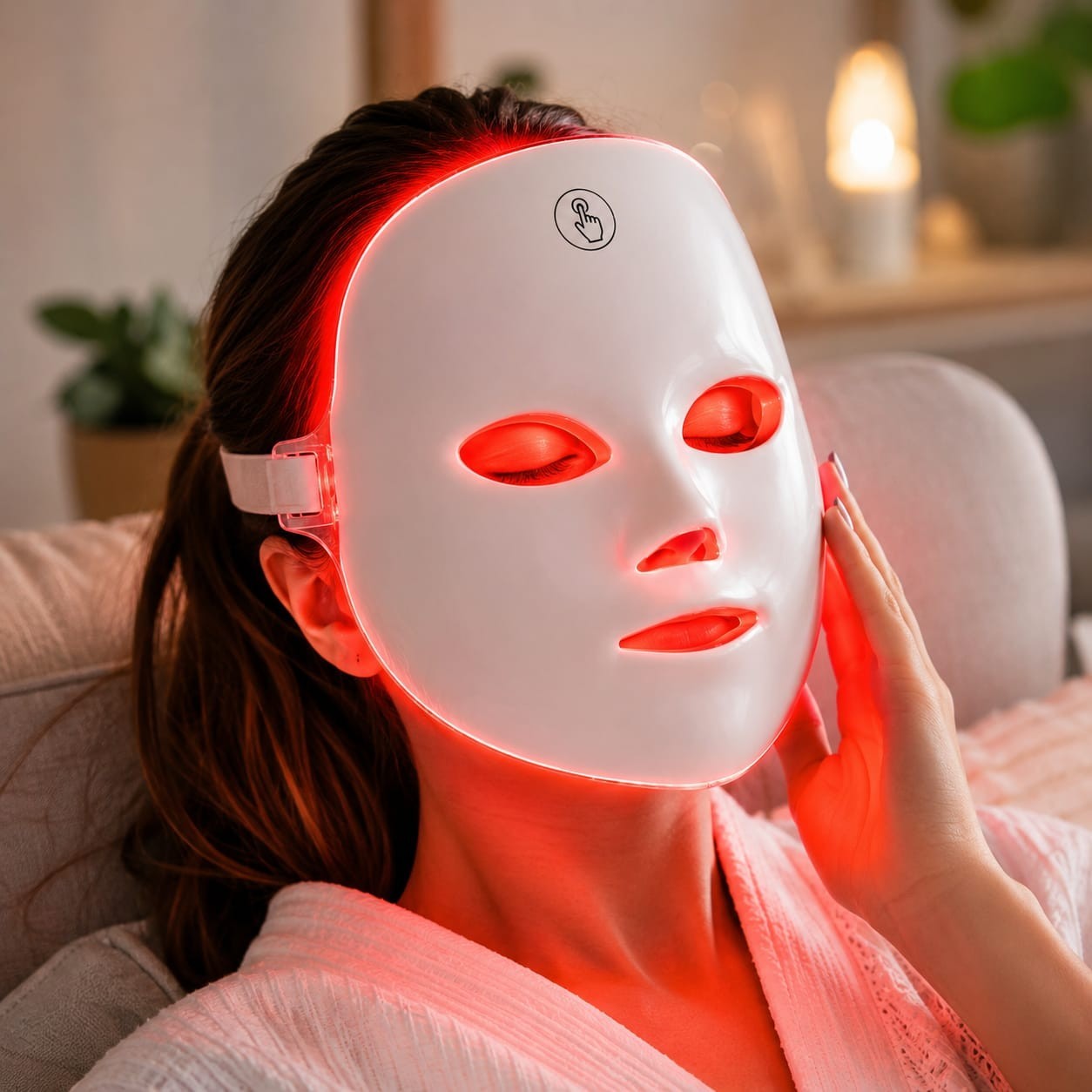 LED Face Mask 7 Color Light Therapy Red Blue Facial Skin Care Beauty Spa At Home