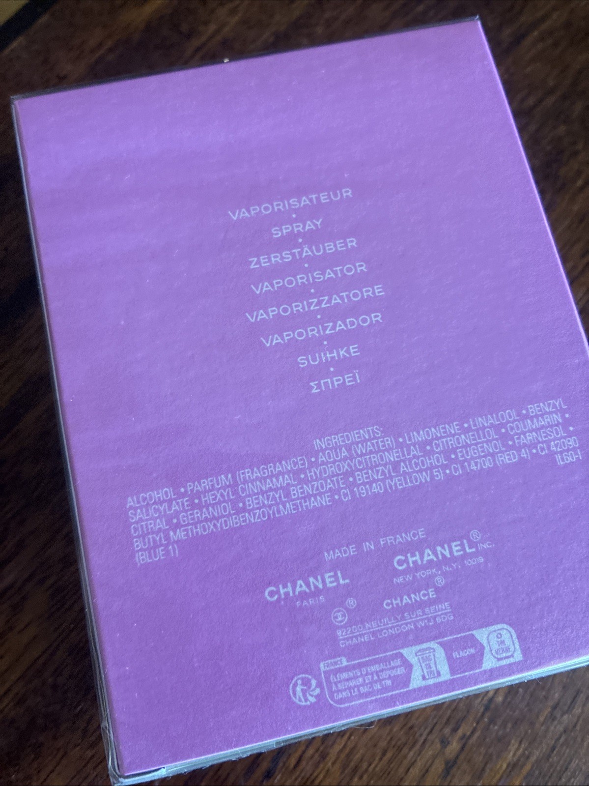CHANEL CHANCE Eau de Parfum Spray 3.4 oz New & Sealed in Retail Box