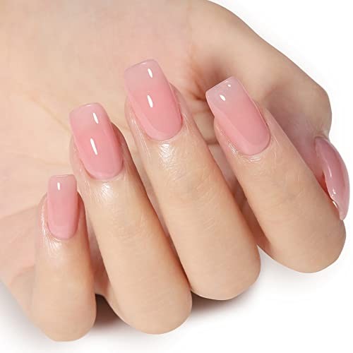 Gel Nail Polish Nude Pink Gel Polish Sheer Neutral Color Jelly Gels Sheer Pink