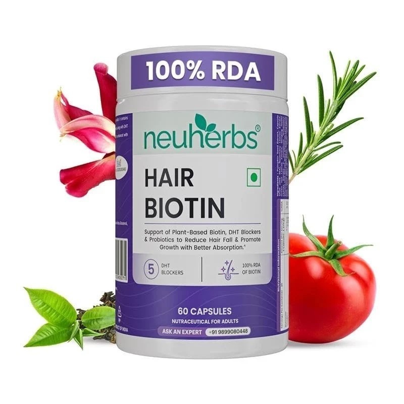 Hair Growth Capsule Biotin Supplement with DHT Blocker , Reduce Hair Fall