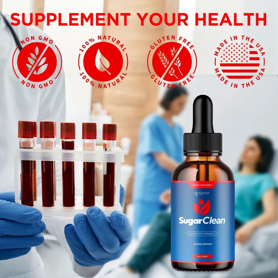 (1 Pack) Sugar Clean Blood Support Drops SugarClean Vitamin Supplement 30 Servs