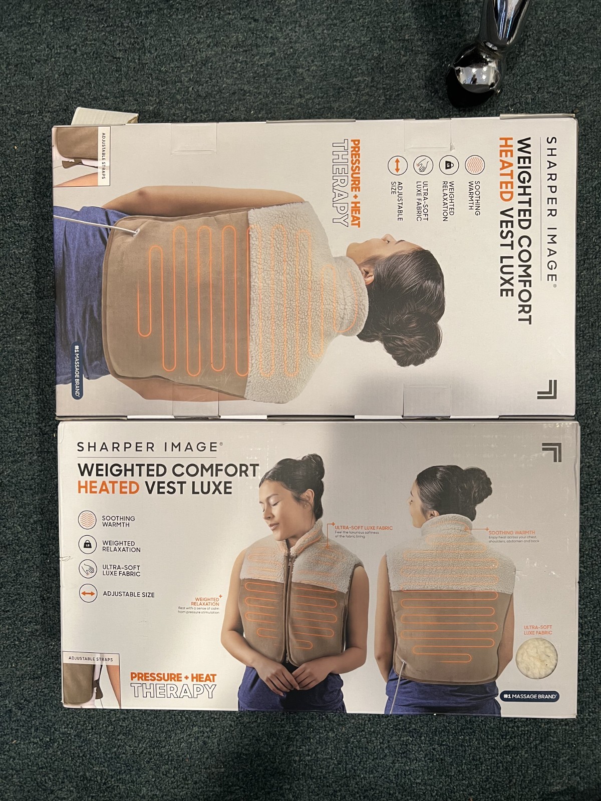 Sharper Image Pain Relief Weighted Comfort Heated Vest Luxe