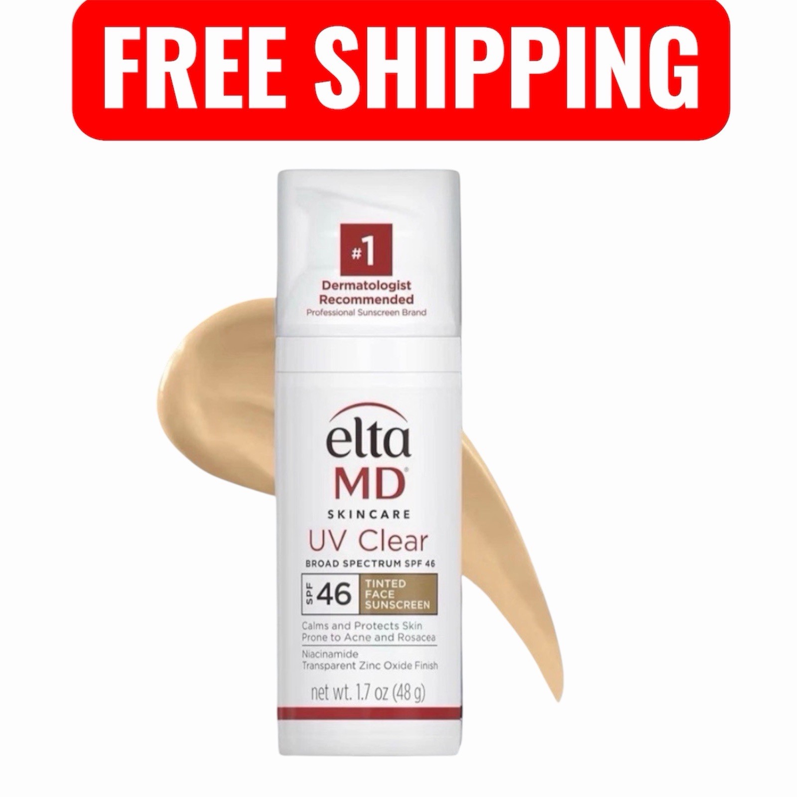 Elta MD UV Clear TINTED Face Sunscreen SPF 46 | Oil-free 1.7oz EXP:07/2028