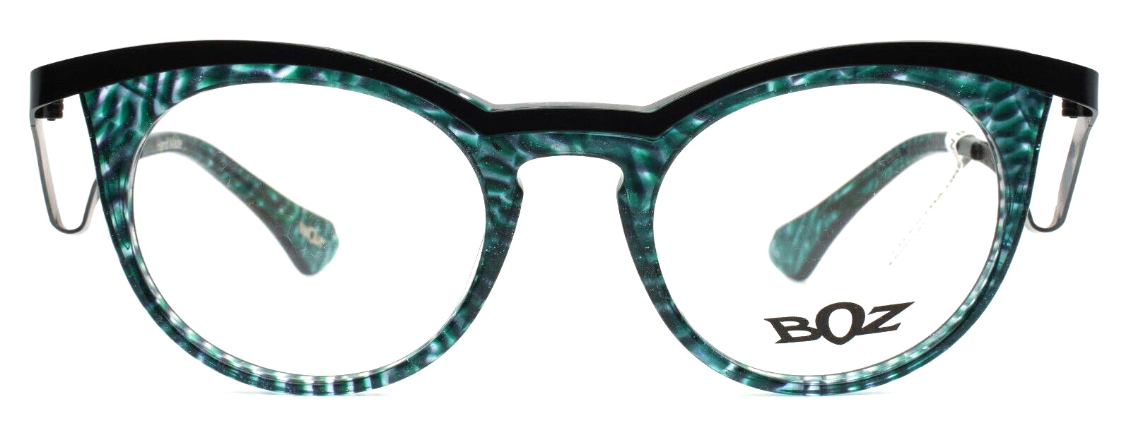 BOZ by JF REY Extra 4000 Green Black Womens Semi Cat Eye Eyeglasses 47-20-140