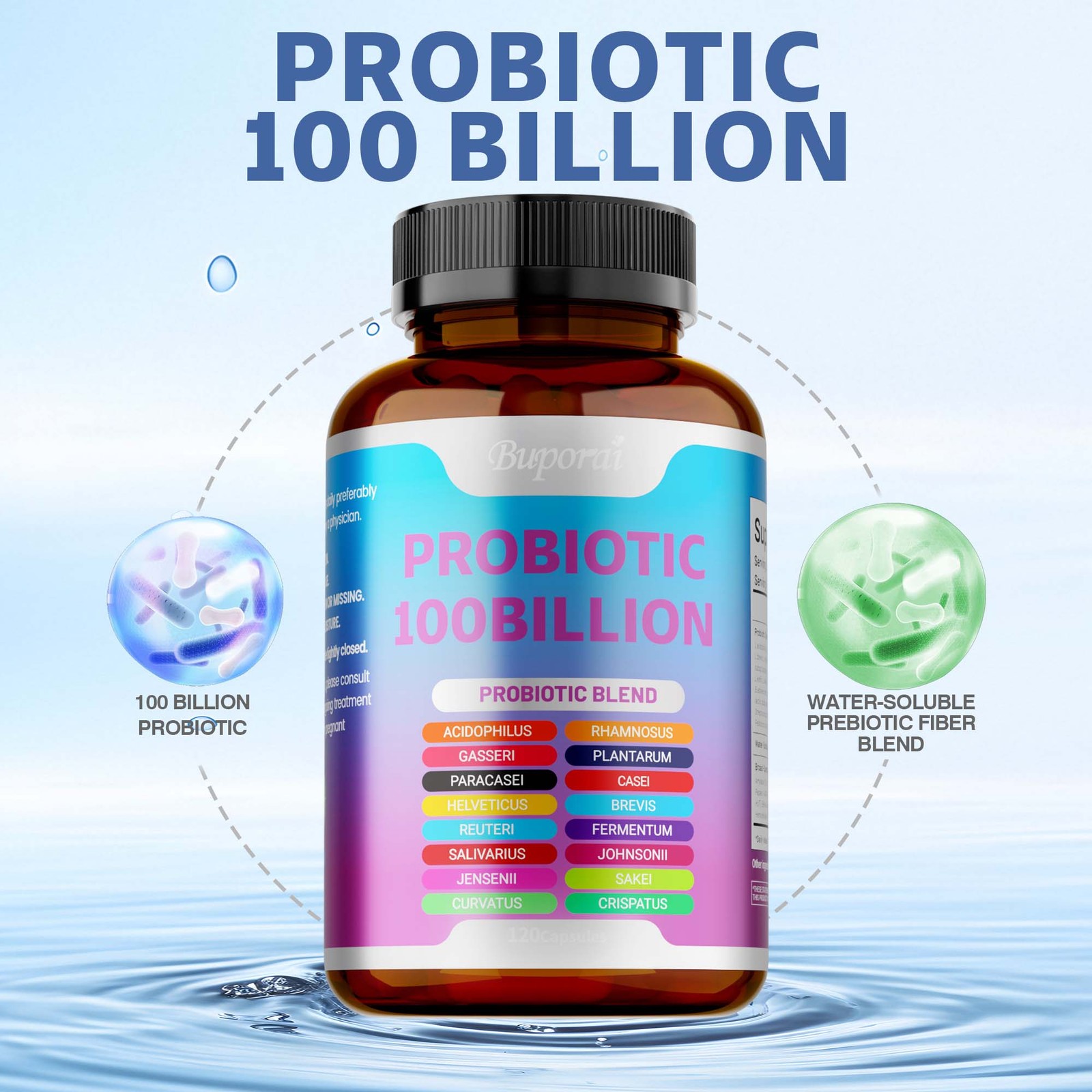 Probiotics 100Billion 120pcs-Supports Digestion and Absorption,Intestinal Health