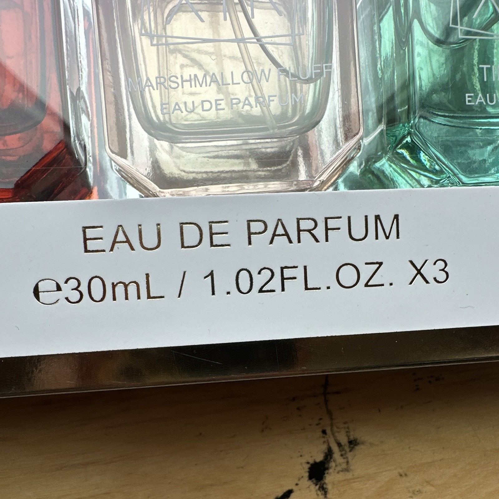 Elixir Eau de Parfum Spray Gift Set Vanilla Marshmallow Fluff Timeless 1.02oz x3